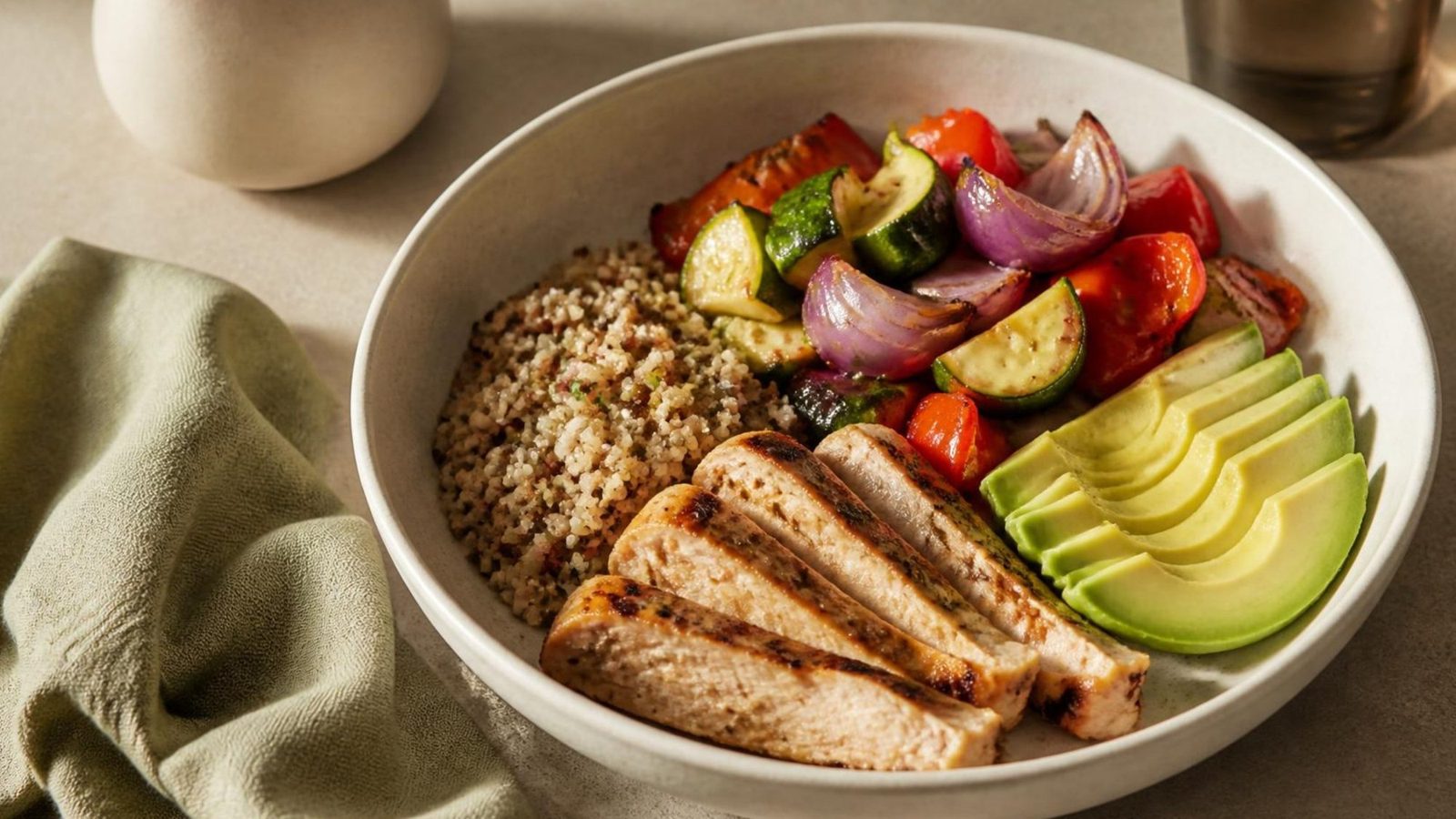 Bowl de pollo y quinoa