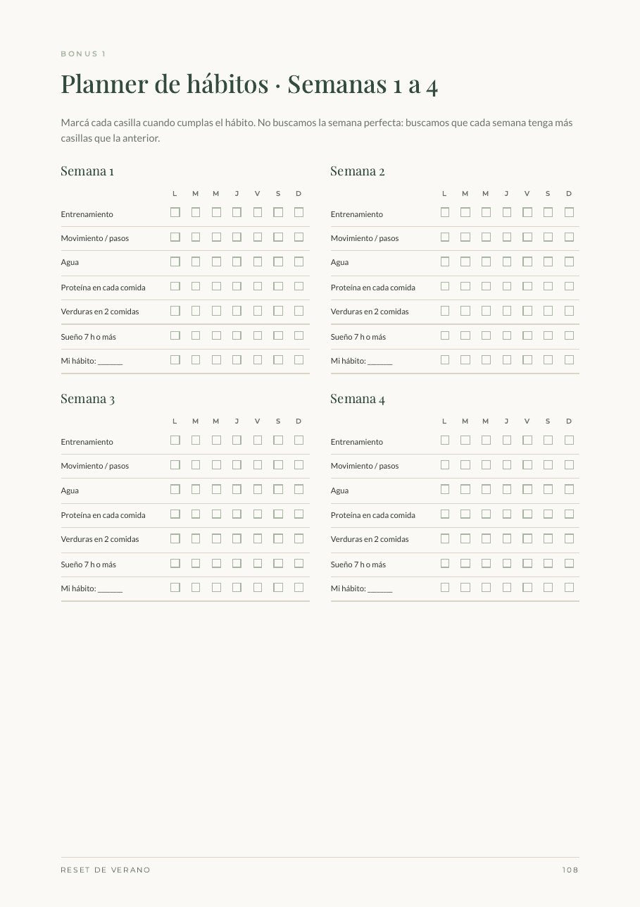 Planner de hábitos
